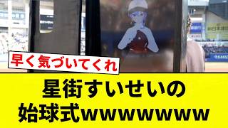 [First Pitch!!] Hoshimachi Suisei's First Pitch LMAOOOO [Pro Baseball Reaction Compilation]