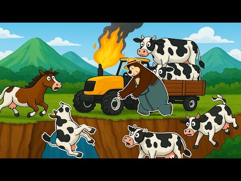 The Bear Farm: Tractor on Fire! 🚜🔥 Can the Bear Save the Farm in Time? | Construction Vehicles