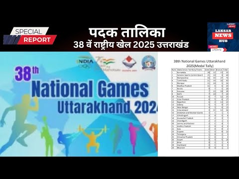 38 वें राष्ट्रीय खेल उत्तराखंड। देखें किस राज्य को कितने पदक मिले।