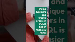 How to find duplicate and Unique orders in SQL | SQL Series #2 #shorts #sql