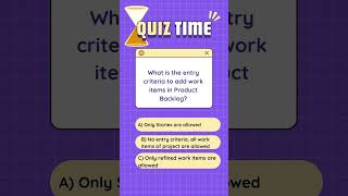 Understanding Product Backlog: Entry Criteria Explained!  #agile #scrum #quiz #agilelearning