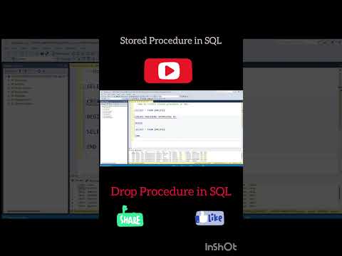 Stored Procedure in SQL#sql #trending #trendingshorts #viralvideo #viralshorts #dbms #sqlserver