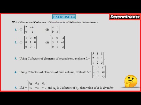 Class 12 Maths Chapter -4 Determinants: Exercise 4.4 solutions