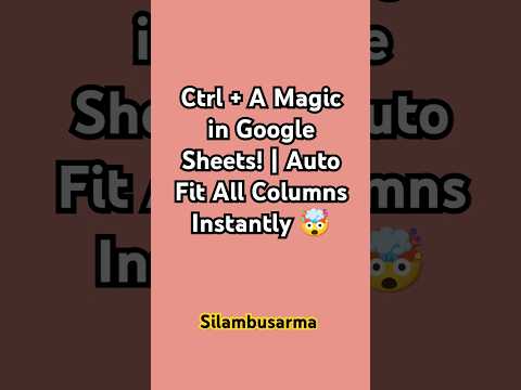 Ctrl + A Magic in Google Sheets! | Auto Fit All Columns Instantly 🤯 #shorts #autofit