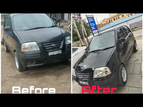 modified santro rubbing polish/ before and after