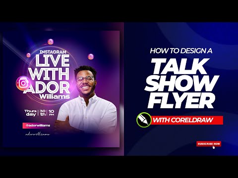 HOW TO DESIGN A TALK SHOW FLYER #coreldrawtutorial  #karaoke #karaokeposter