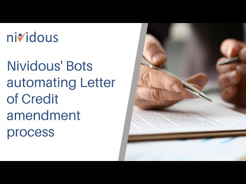 Nividous' Bots automating Letter of Credit amendment process