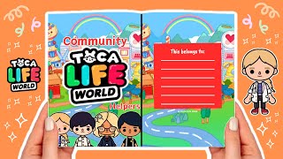 Toca Boca Community Helpers Quiet Book | Toca Boca Paper Doll House Tutorial #19
