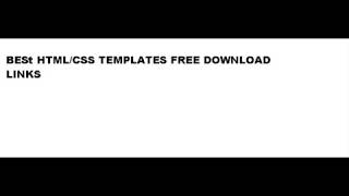 HTML/CSS TEMPLATES LINKS................