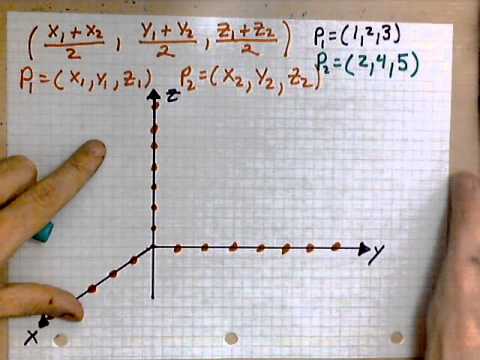 virtuallymath.com: finding the midpoint of a 3d segment