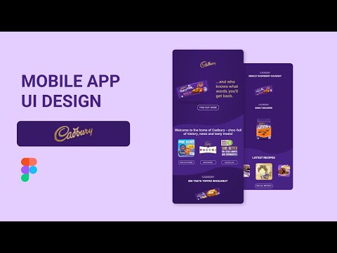 Mobile app design in Figma | APP Design | UI/UX | UI Design for Cadbury | Creative UI Graphic