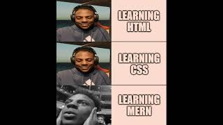 Learning HTML vs Learning CSS vs Learning MERN 🙂‍↔️