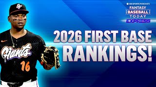 Early 2026 First Base Rankings! Can Rafael Devers Rebound? | Fantasy Baseball Advice