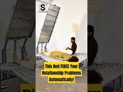 The bed that solves all relationship problems!#LifeHack #Couples #SmartBed #GeniusInvention #shorts