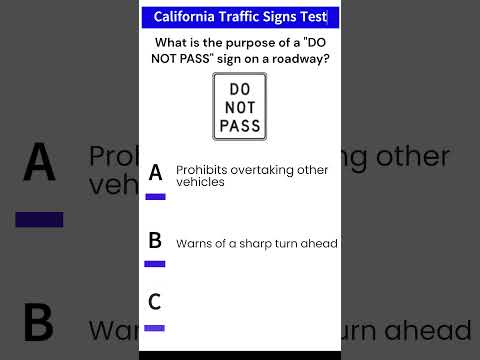 California DMV Written Test Ace Your Road Sign Knowledge! #shorts
