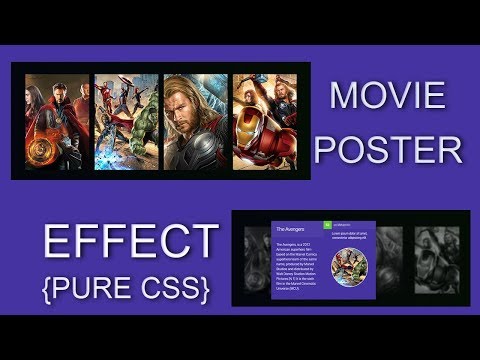 Avengers End game | Movie Poster Effect using CSS | No Javascript