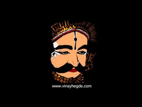 Tilt Brush painting: Yakshagana artist Shambhu Hegde in Virtual Reality by Vinay Hegde Cosmic Splash