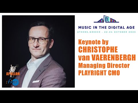 MITDA Forum: Streaming | Solutions for Artists & Authors - Keynote by Christophe  van Vaerenbergh