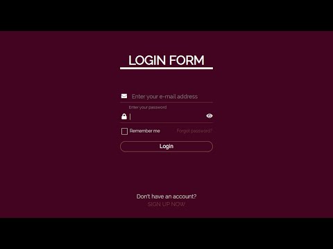 Cool Login Form With Password Toggle Show/Hide & Floating Labels (HTML & CSS & optional jQuery)