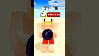 HELP Herobrine Shoot The Bedrock Ball  #shorts #minecraft #Dozle