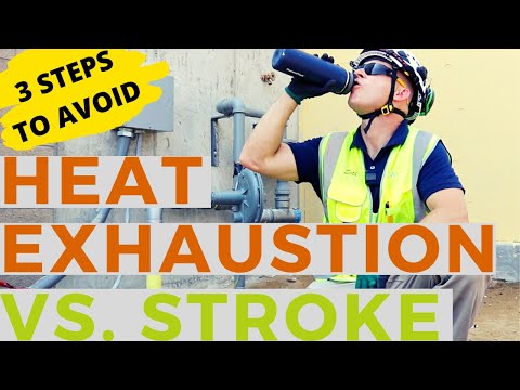 Heat exhaustion vs heat stroke