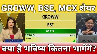 Groww, bse, mcx share latest news, groww, bse share anelysis, mcx share target