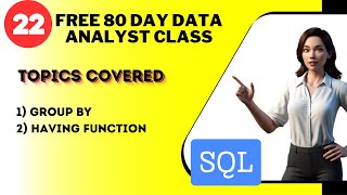 #22 Learn SQL for Data Analysis: Free Tamil Data Analyst Training Course  in 80 Days | Day 22/ SQL