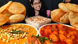 Eating Lots of Poori, Dum Aloo, Cholar Daal | Big Bites | Asmr Eating | Mukbang