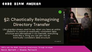 CRDTs and the BEAM -Kevin Barrett and Sloane Perrault| Code BEAM America 2025