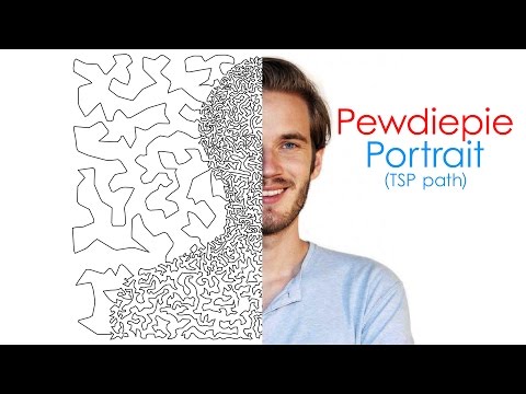 Pewdiepie portrait (one line drawing)
