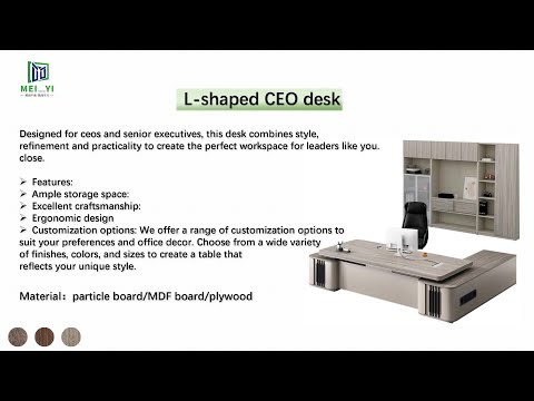 Modern L shape  CEO Office Desk with cabinet #officefurniture #ceo #office #officedesk#manufacturer
