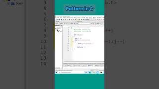 c program to print pattern | C language #shorts #2022 #viral #program #programming #code #coder