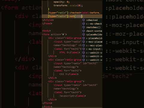 Custom radio button CSS #shorts