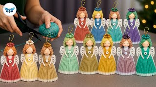 Adorable Yarn Angels❄️A Cozy and Warm Christmas Gift🎄Simple and Beautiful!