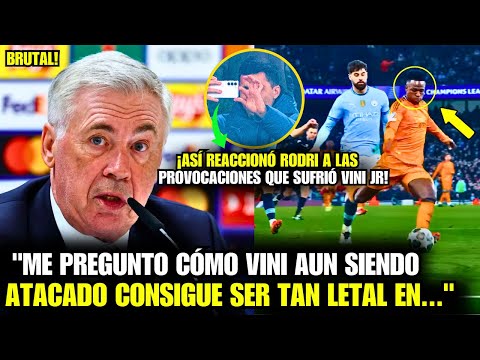 🚨¡IMPRESIONANTE! ¡Mira cómo REACCIONÓ ANCELOTTI Y RODRI A LA HABILIDAD BRUTAL DE VINÍCIUS JUNIOR!