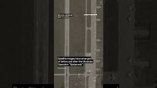 Russian Airbase Before and After Ukrainian Operation Spiderweb #warinukraine