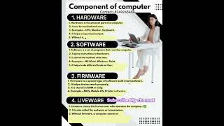 component of computer #hardware #software #firmware #computereducation #trending #pace  #olevelexam