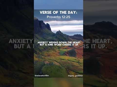 Proverbs 12:25 NIV ✝️ My TikTok: Goatxy2110 #verseoftheday #jesuschrist #jesus #proverbs