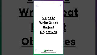 5 Tips to Write Great Project Objectives. #trending #youtubeshorts #shorts #project #objectives