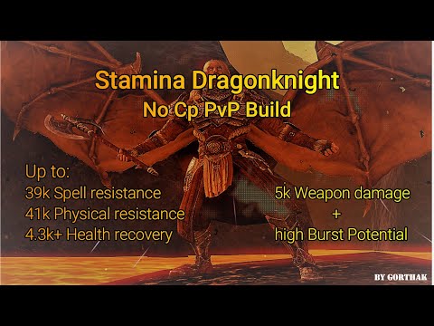 Stamina Dragonknight PvP Build for no CP Battlegrounds