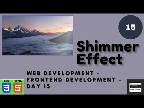 Day 15: Shimmer Effect | HTML\CSS | FrontEnd Development