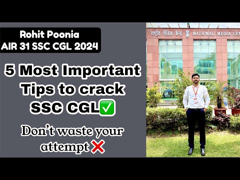 5 Most Important Tips for 2025 and 2026 SSC CGL aspirants!!