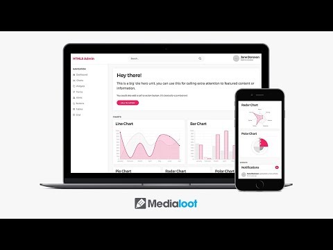 Medialoot HTML5 Admin Template - Demo