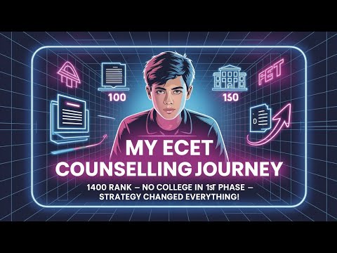 "No Seat in ECET First Counselling? Watch My Real Journey & Strategy (1400 Rank)"