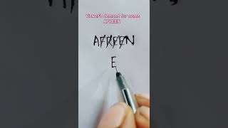 "AFREEN" name logomark for viewer's demand 😊#namelogodesign #shortsonyoutube #logodesign #logomark