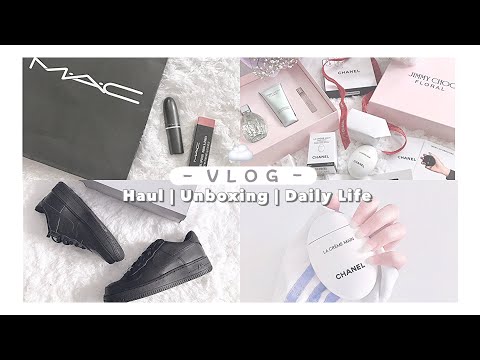 🌷 LOTS OF UNBOXING HAULS !! ❝Chanel, Nike Air Force 1, Jimmy Choo, M.A.C lipstick❞ 开箱 Vlog！