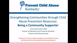 Strengthening Communities through Child Abuse Prevention and Resources