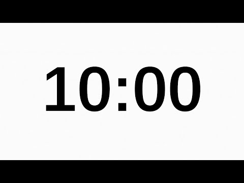10 Minute Countdown Timer | No Sound | Chime at End
