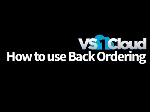 VS1 Cloud - Back Ordering