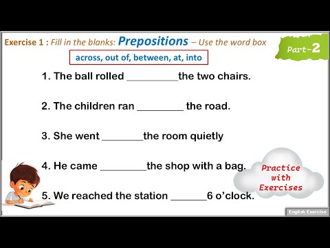 Preposition Exercise – Part 2 #LittleMasteryEnglishExercises